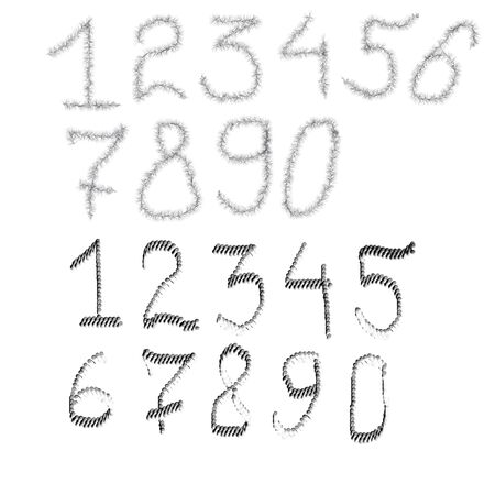 number of different texture on a white background for designの写真素材