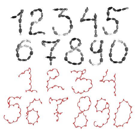 number of different texture on a white background for designの写真素材
