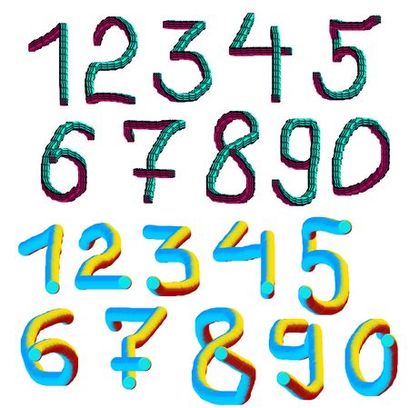 number of different texture on a white background for designの写真素材