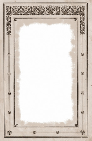 Antique page from the album of the 19th century with vignette-style Art Decoの写真素材