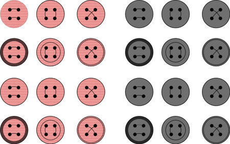 Buttons for scrapbooking on a white background