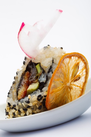 sunny lemon, sushi with eel の写真素材