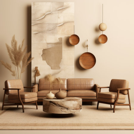 Timeless Earth Tones: A Mid Century Modern Website Showcasing Minimalist Interior Design and DÃÂ©cor,の素材