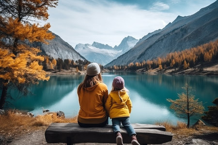 The Serenity of Solitude: A Traveler's Bliss in Altai National Park's Majestic Mountain Lakeの素材