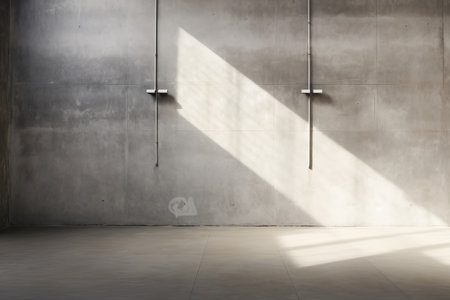 Captivating Play of Light and Shadows on Cement Wall: Photo Abstract Backgroundの素材