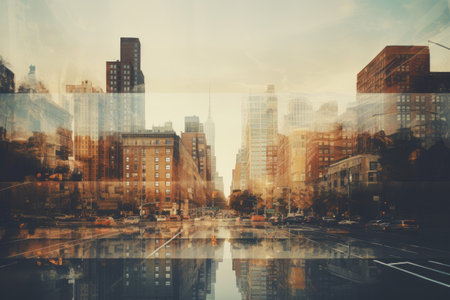 Exploring the Urban Beauty: Analog Cityscape with Architectural Marvels at AR 32 01444 02の素材
