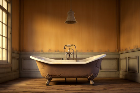 Bubble Bliss: Captivating Photo of Bathtub Ready for a Relaxing Bubble Bathの素材