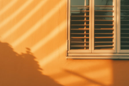 Captivating Aesthetic: Window Shadows in a Photographic Backgroundの素材