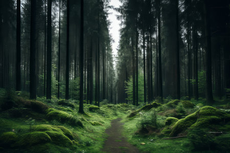 Majestic Forest: A Captivating Snapshot of Nature's Green Symphonyの素材