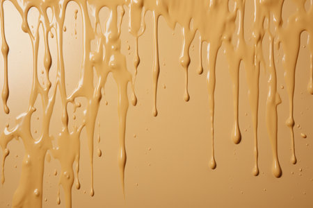 Enchanting Beige Background: Mesmerizing Dripping Oil Border - Wallpaper BORD 01730-03の素材