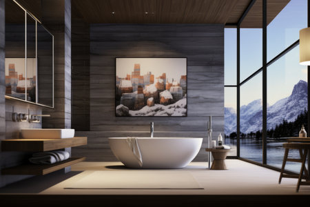 Capturing Modern Elegance: A Stunning Snapshot of Bathroom Bliss in House WI-01654 02の素材