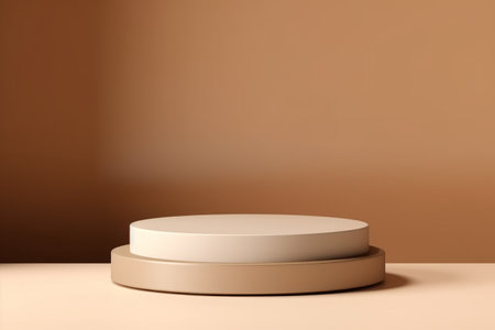 Captivating Minimalistic Beige Cylinder Pedestal: Aesthetic Brilliance in Produ 01731 02の素材