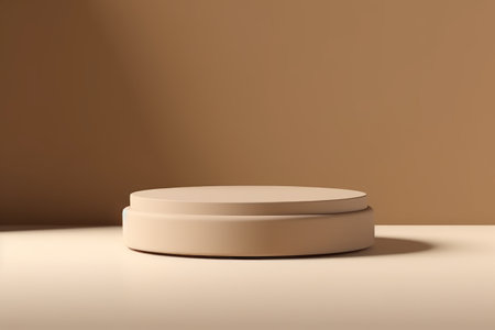Elegant Minimalist Beige Cylinder Pedestal: A Classy Addition to Your DÃ©cor - Product Code 01731-00の素材
