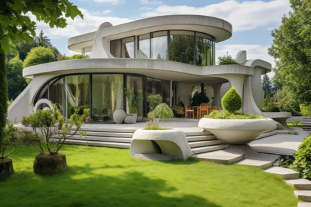 Captivating Snapshot: Stunning Contemporary Home Showcased in Cementの素材