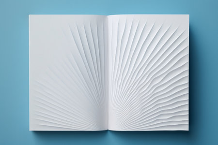 Captivating Contrast: Blue Background Enhances White Photo Bifold Templateの素材
