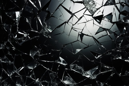 Shattered Elegance: A Dark, Glassy Illusion - Captured in Photo 01756 01の素材