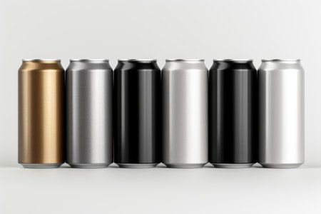 Captivating Capture: A 01737 02 - Unleashing the Elegance of Blank Aluminum Beverage Cans Setの素材