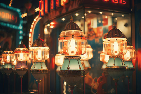 Nostalgic Charm: A Glimpse into Vintage Electric Lamps - Enigmatic 02062 02の素材