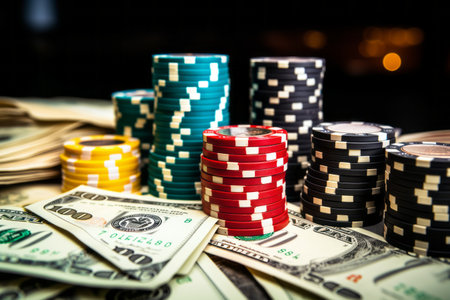 Getting Up Close and Personal with Casino Chips and Cash: A Closer Look at Poker in Casinosの素材