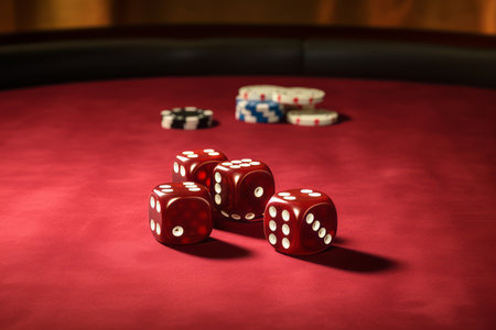 Lucky Seven: Unveiling the Intriguing Dice Pair on the Card Tableの素材