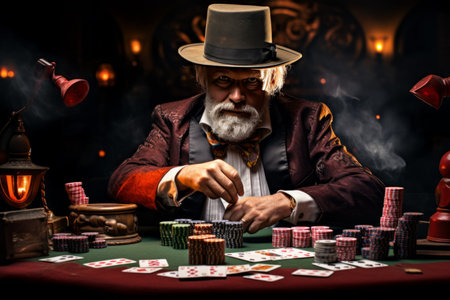 The Art of Bluff: Unraveling the Poker Player at the Casino Tableの素材