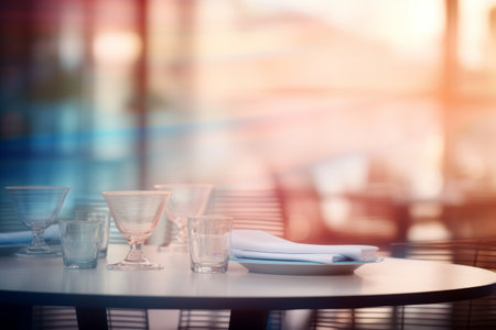 Captivating Dining Table Abstraction: A Blur of Home Comforts - AR 3:2の素材