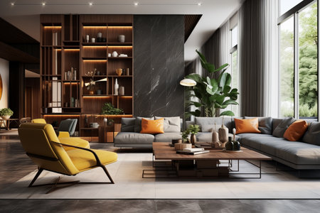 Embracing a Contemporary Aesthetic: The AR 3:2 Modern Living Room Styleの素材