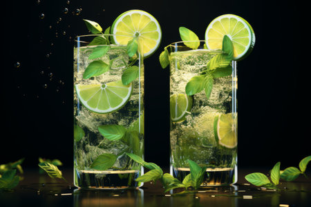 Lime Slices: The Art of Creating Refreshing Mojito Cocktails with AI Assistanceの素材