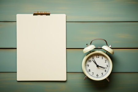 Practical yet spacious: Alarm Clock, Notepad, and Computer Mouse with Ample Copy Space in AR 3:2 Aspの素材