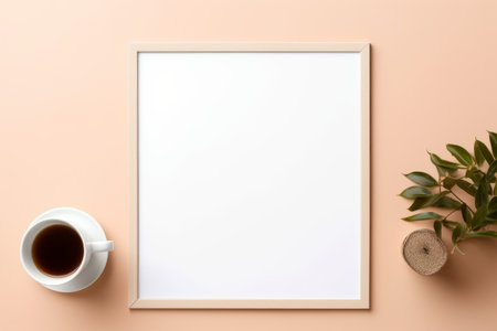 Above Desk Frame: Organized Desk Essentials with Ample Copy-Spaceの素材