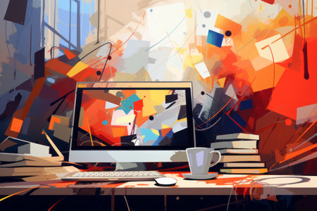 The Distinctive Aesthetics of the Abstract Office Desktop --AR 3:2の素材