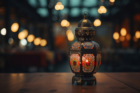 AI-Generated Antique Lantern Unveils Old-Fashioned Turkish Culture Indoors: A Glimpse into the Era oの素材