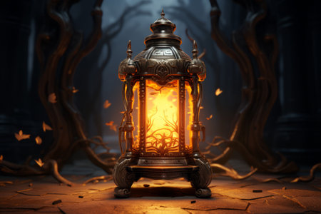 The Timeless Radiance: Embodied History and Elegance of an AI-powered Antique Lanternの素材