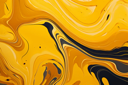 Vibrant Abstractions: Exploring the Yellow Liquid Marbled Texture in ABSTARCT BA 01684 02の素材