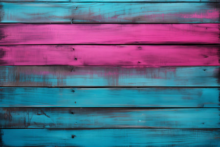 Cyan and Magenta Infused: The Enigmatic Wooden Wall in Dar 01647 03の素材