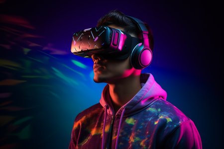 Stepping Into the Digital Frontier: Immersed in Reality with Virtual Reality Glassesの素材