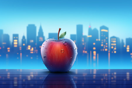 Clean & Crisp: Apple Vector Isolated on White Backgroundの素材