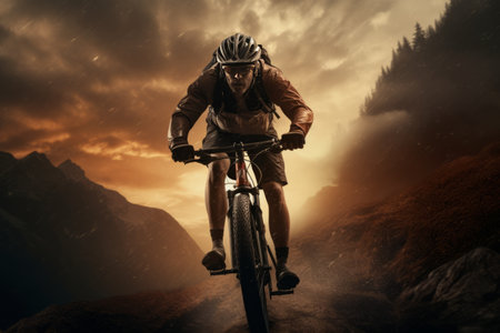 Pedaling into the Cycling Lifestyle: Unforgettable Energizing Photo 'A 01784-01'の素材