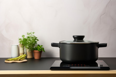 Modern Black Ceramic Induction Stove with Timer: Enhancing Contemporary Homes with Style and Efficieの素材