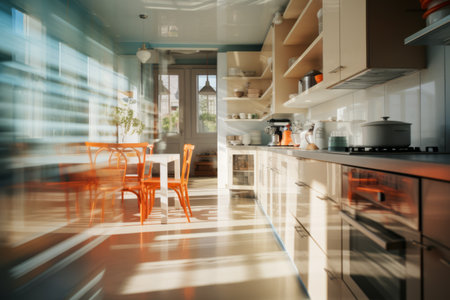 Captivating Distorted Perspective: Exploring the Kitchen Interiorの素材