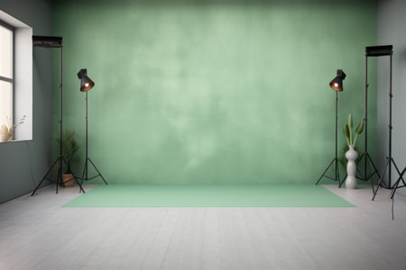 Aesthetic Bliss: Captivating Green Pastel Reality for a Stunning Photoshoot Backdrop [AR 3:2]の素材