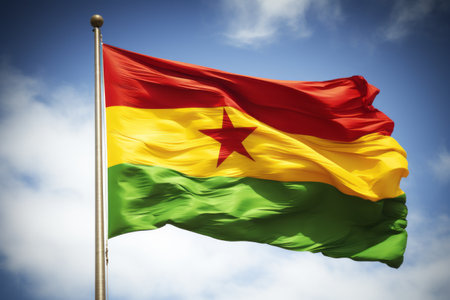 Capturing the Colors of Guinea: A Stunning AR Perspective with the 3:2 Flag Photoの素材