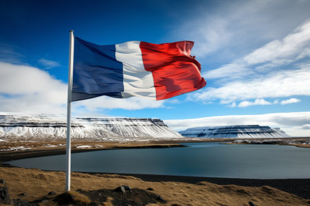 Iceland's Breathtaking Flag: A Captivating Photo Journey in 3:2 Aspect Ratioの素材