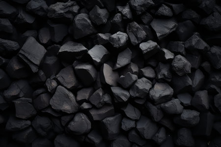 Coal Pile: A Stunning Top-View Photo Heap with a Perfectly Balanced Compositionの素材