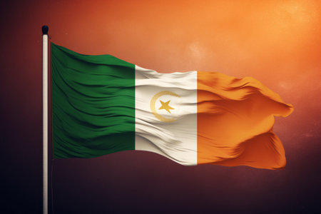Cultural Snapshot: Ivory Coast Flag Captured in Exquisite Photographyの素材