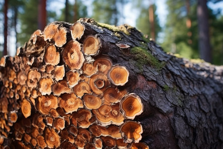 The Enigmatic Photo Neoplasm: Exploring Nature's Health and Wood Quality in the Forest's Pine Tree Tの素材