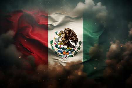 Magnificent Capture of Mexico's Flag: AR 3:2 in Stunning Detailの素材