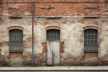 Preserving the Past: Exploring the Captivating Brick Facade of the Historic Warehouse AR 32 00765 02の素材