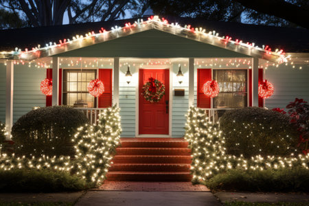 Gorgeous Christmas Delight: Shimmering Illuminated Decorations Grace the Front of 00775 03の素材