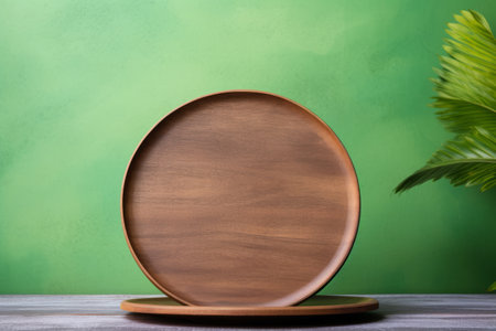 Versatile Wood Tray: A Perfect Canvas for Food Displays - Embracing the Green Cement Wallの素材